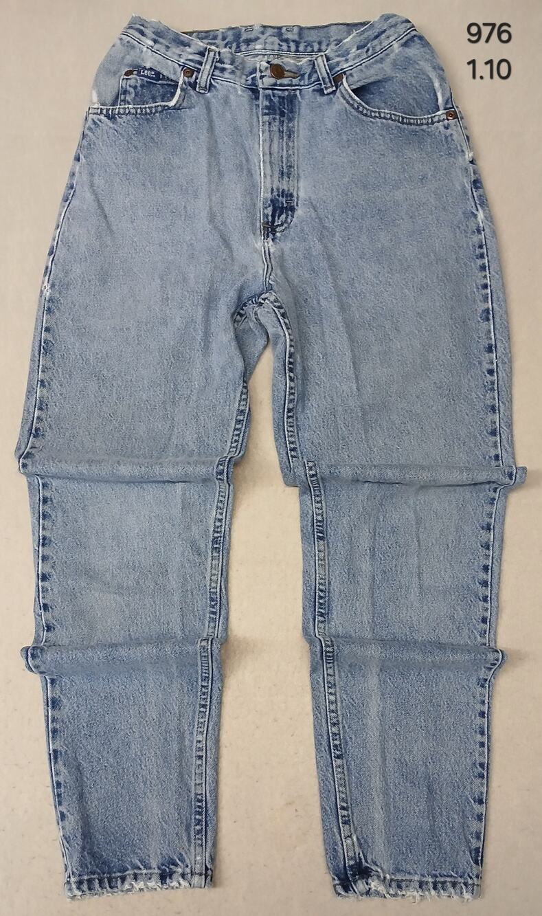 Lee (10L) Vintage High Rise Tapered Leg Blue Denim Jeans